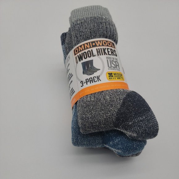 Omni-Wool Accessories - Omni Wool 3 Pack Merino Wool Crew Socks Multi Sport